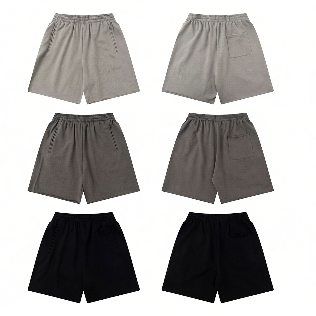 KANYE YEEZY SEASON 6 Classic Solid Color American Retro Casual Shorts Unisex Streetwear