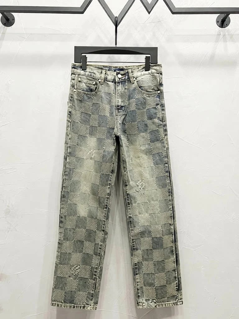Floral Print Straight Denim Pants photo 3