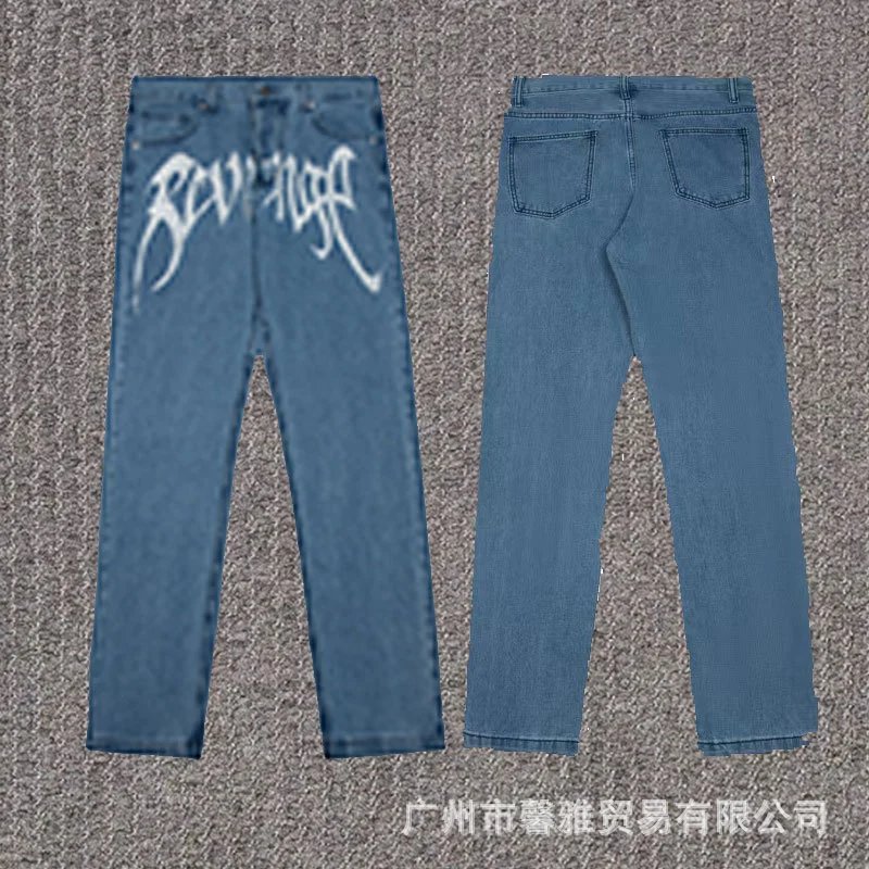 Embroidered Distressed Denim Jeans photo 6