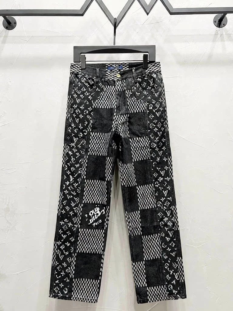Floral Print Straight Denim Pants photo 8