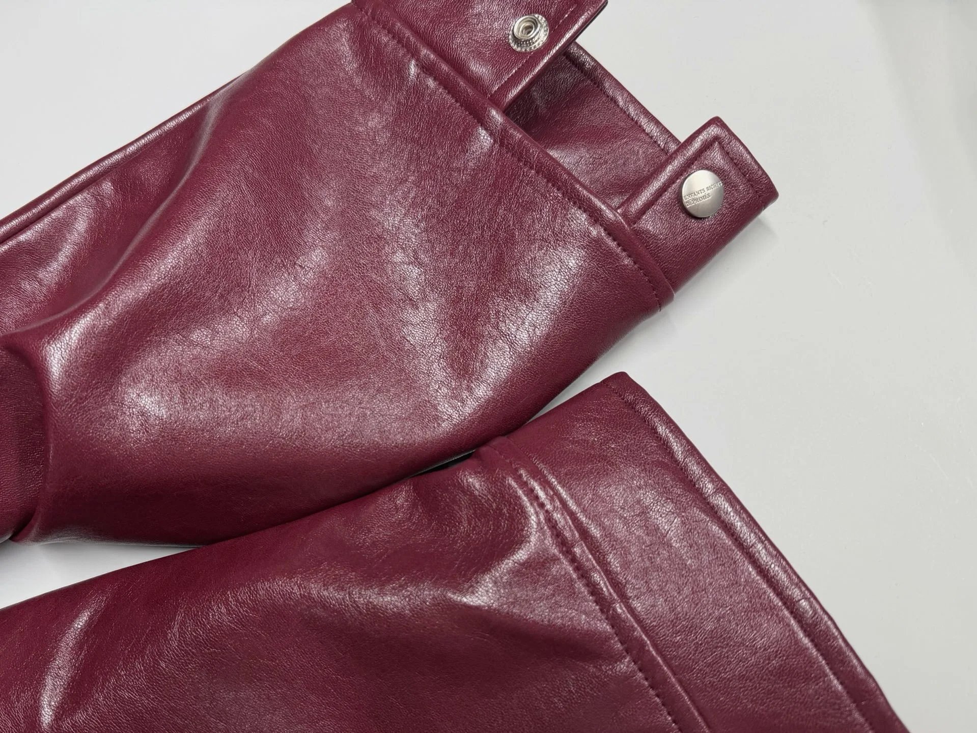 Embroidered Cropped Leather Jacket photo 8