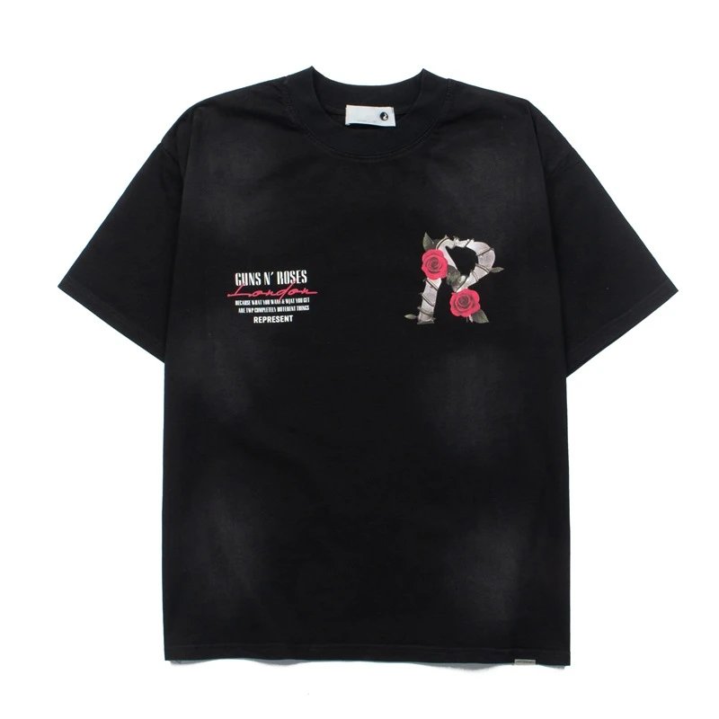 Rose Print Vintage Washed T-Shirt photo 2