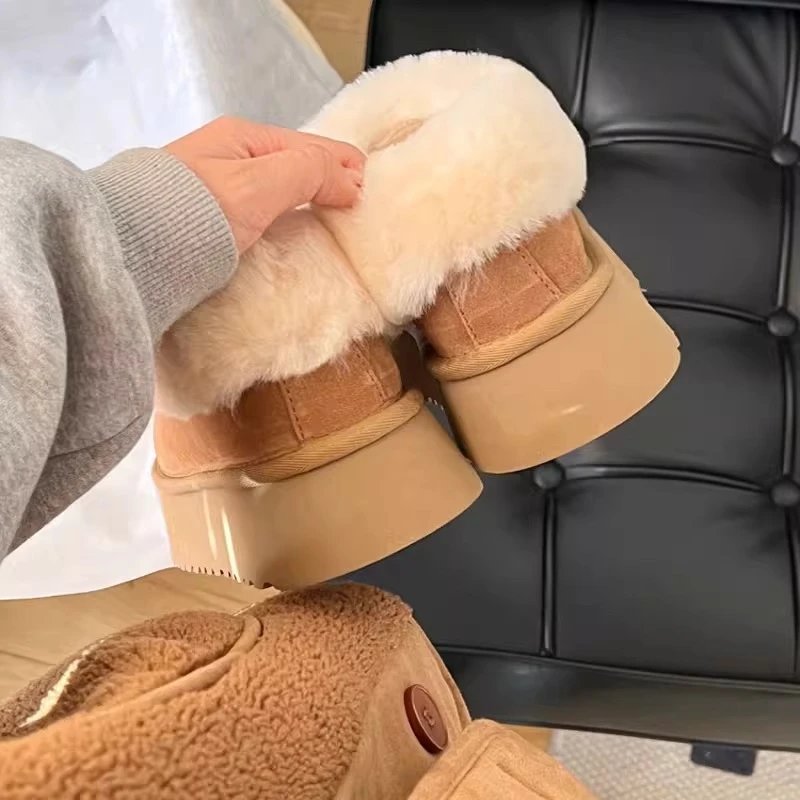High-Top Fleece-Lined Cotton Shoes photo 7