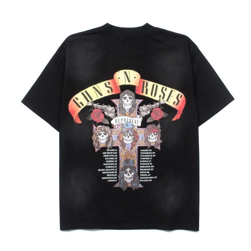 Rose Print Vintage Washed T-Shirt photo 5