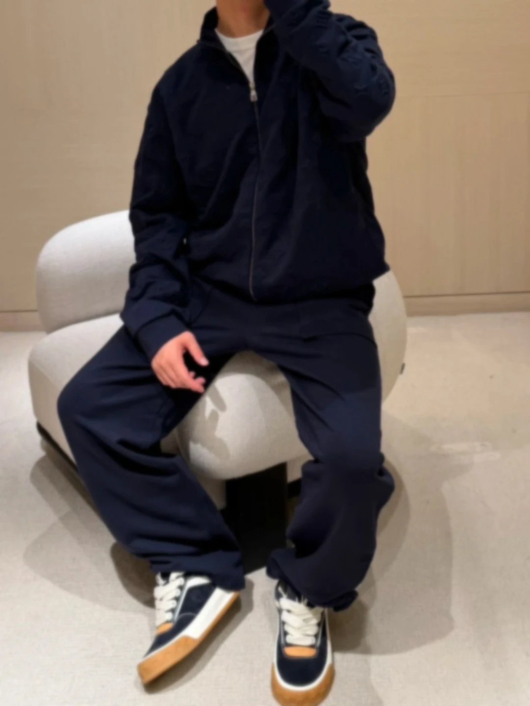 Stand Collar Knit Zip Cardigan and Pants Set photo 8