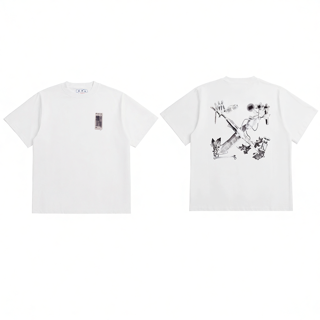 Baroque Angel Wings Spider Floral T-Shirt photo 3