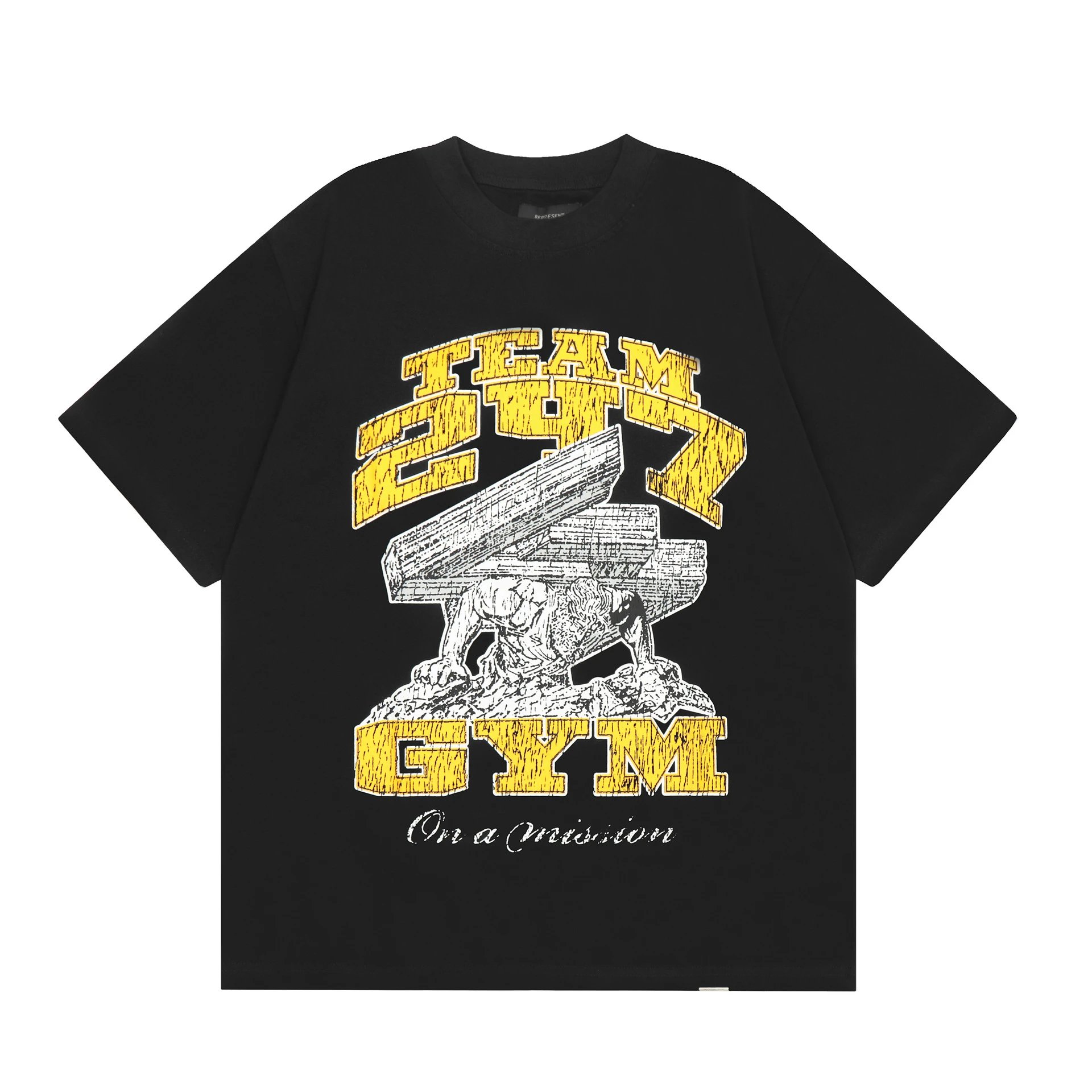 Represent Contrast Label Comic Print American High Street T-Shirt photo 3