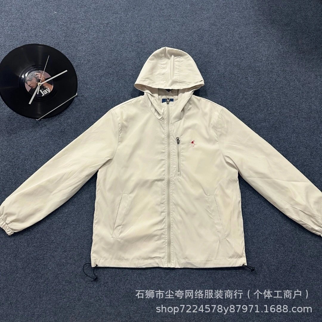 Hooded Windbreaker Embroidery Utility Jacket photo 2
