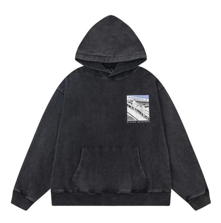 Enfants Riches Déprimés Hoodies & Sweatshirts Graphic Zip-Up — ER 852 Black Hooded Sweat