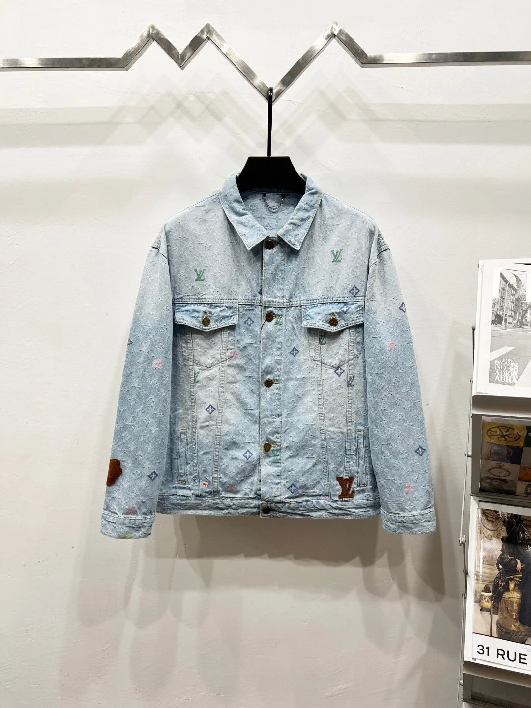 Washed Distressed Denim Jacket photo 8