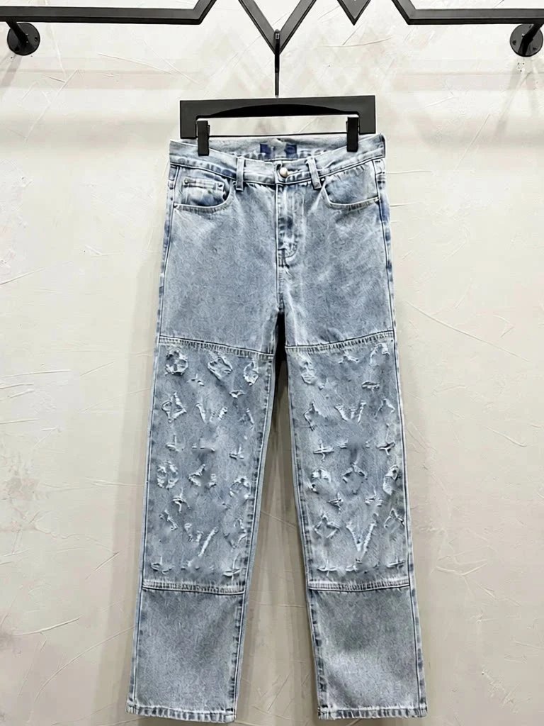 Floral Print Straight Denim Pants photo 6