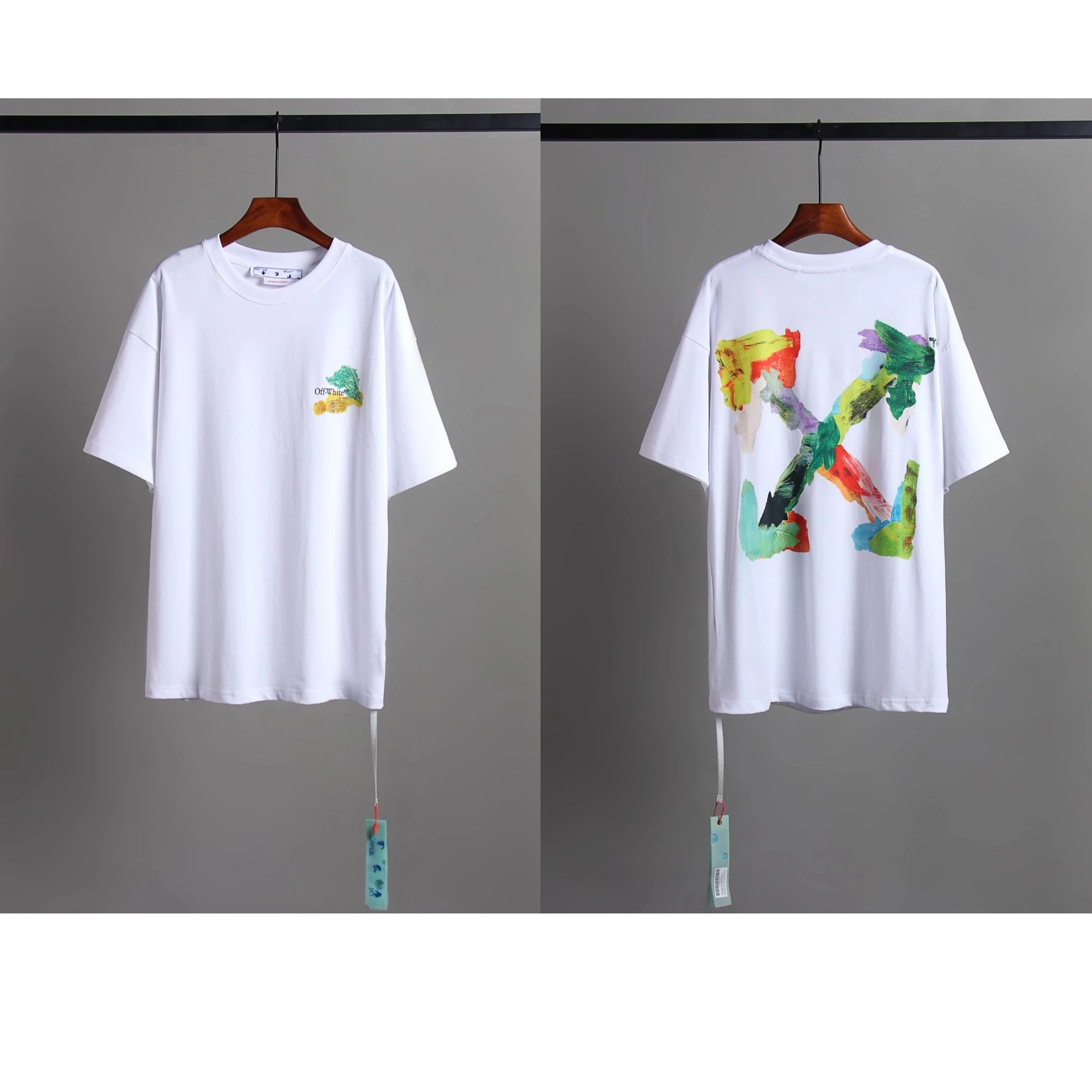 Embroidered Moon Color-Block Arrow Print T-Shirt photo 4