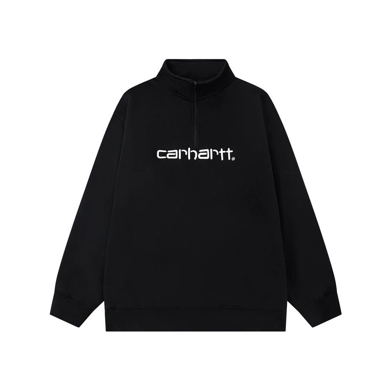 Half-Zip Letter Embroidery Hoodie photo 5