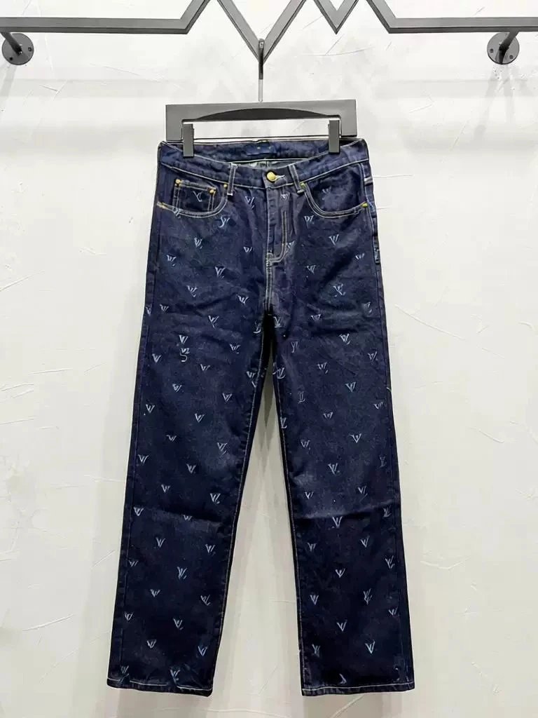 Floral Print Straight Denim Pants photo 7