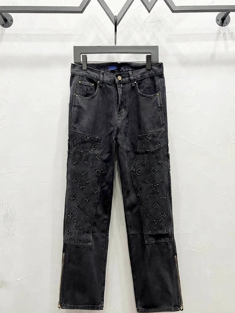 Floral Print Straight Denim Pants photo 4