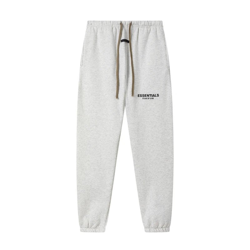 Bonded-letter trousers in white and gray SKU image