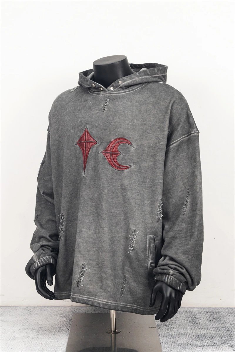 Star and Moon Appliqué Hoodie photo 2
