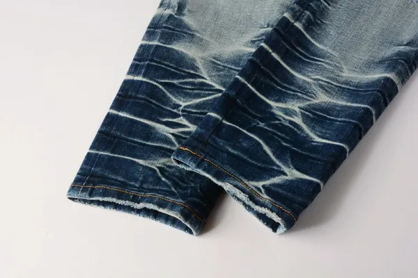 Amiri Distressed Logo Print Light Wash Skinny Jeans - 8