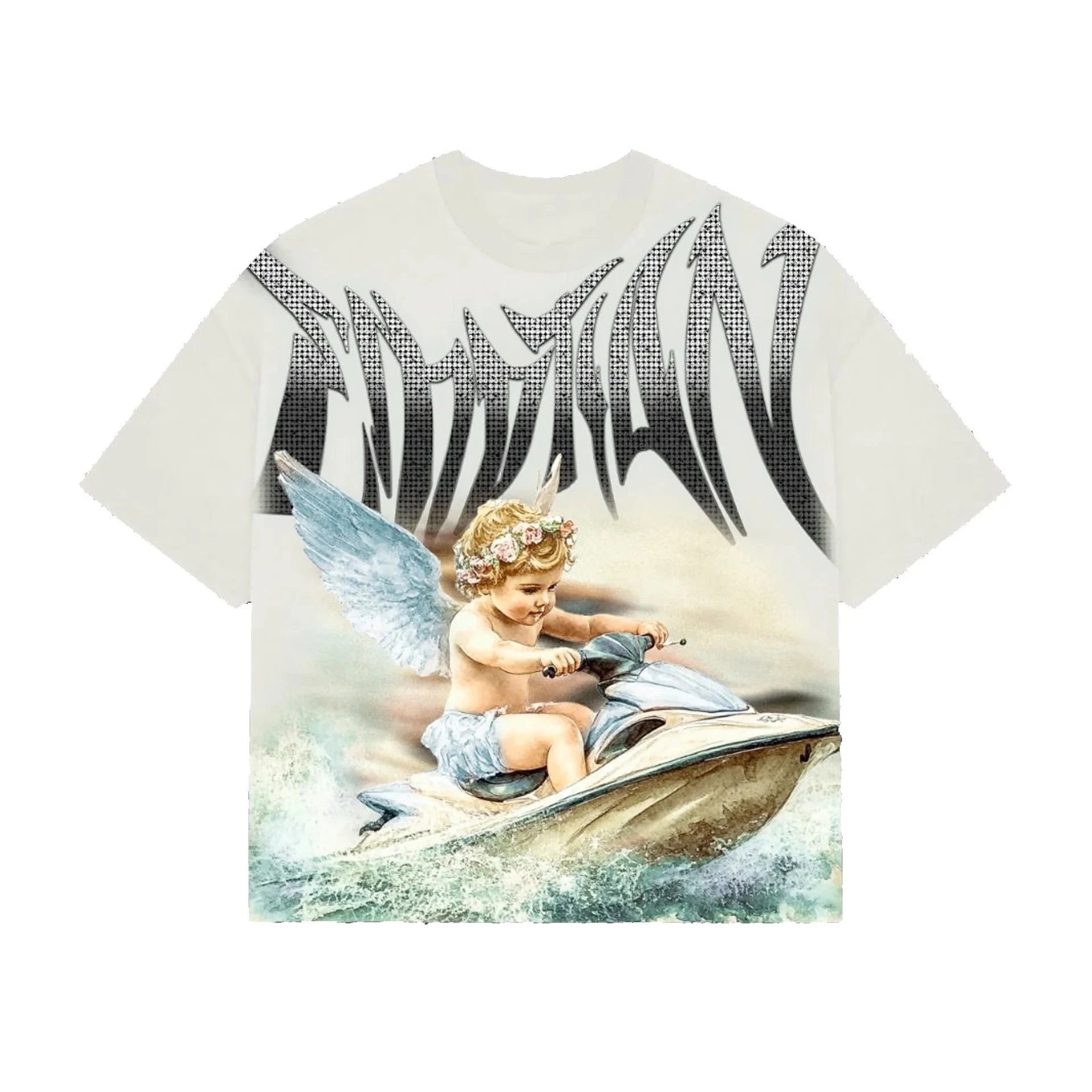 Fashion Print Hot-Fix Rhinestone T-Shirt photo 4