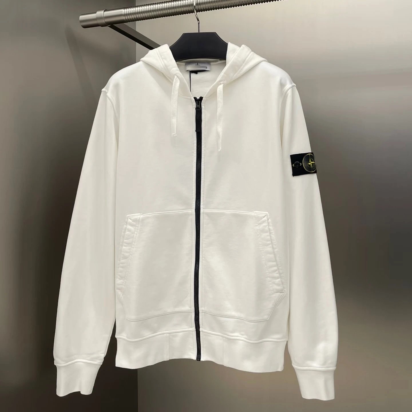 Solid Color Hooded Sweatshirt photo 3