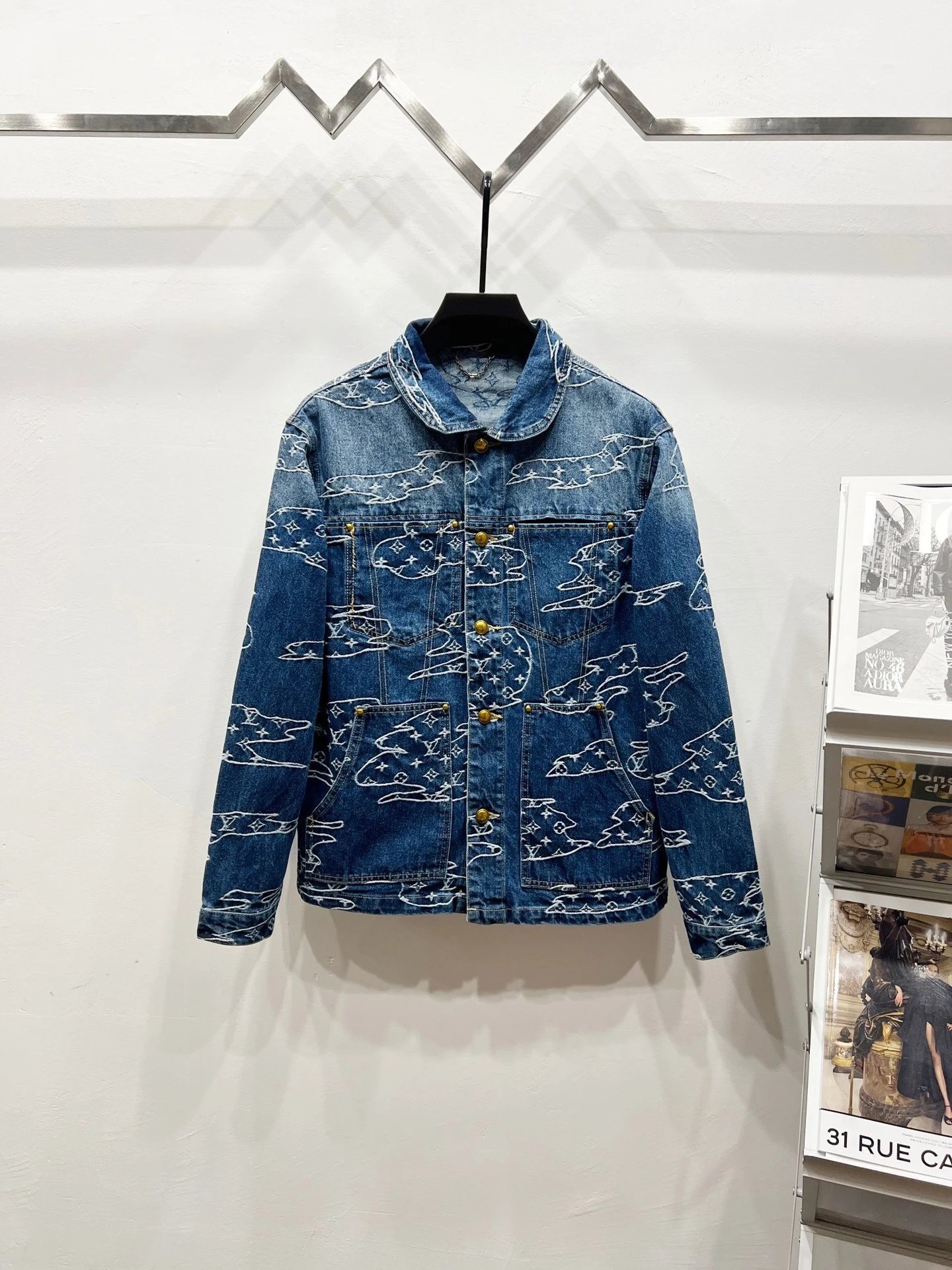 Washed Distressed Denim Jacket photo 2