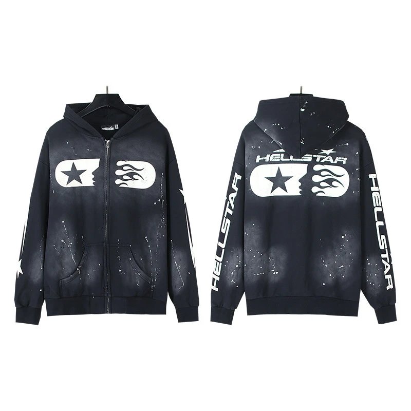 Distressed Hooded Sweatshirt and Pants Set photo 3