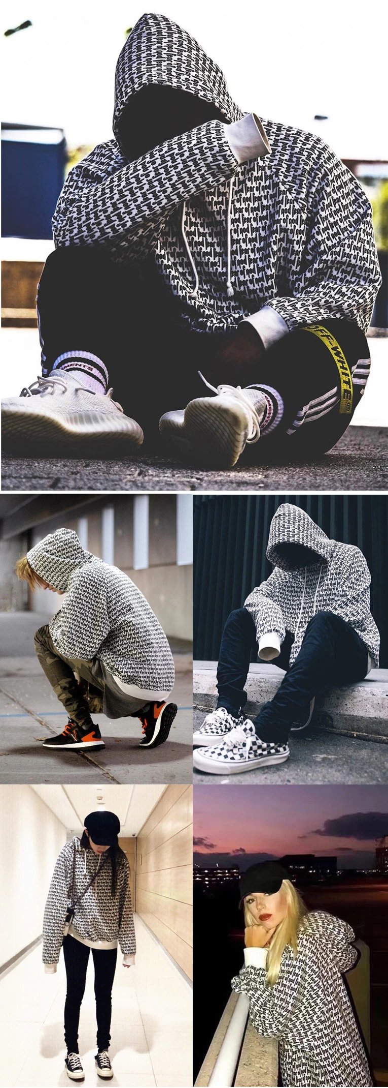 Letter Hooded Fleece Jacket photo 3