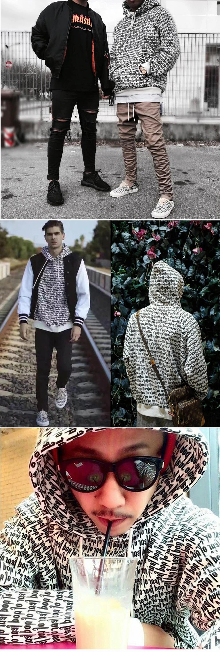 Letter Hooded Fleece Jacket photo 4