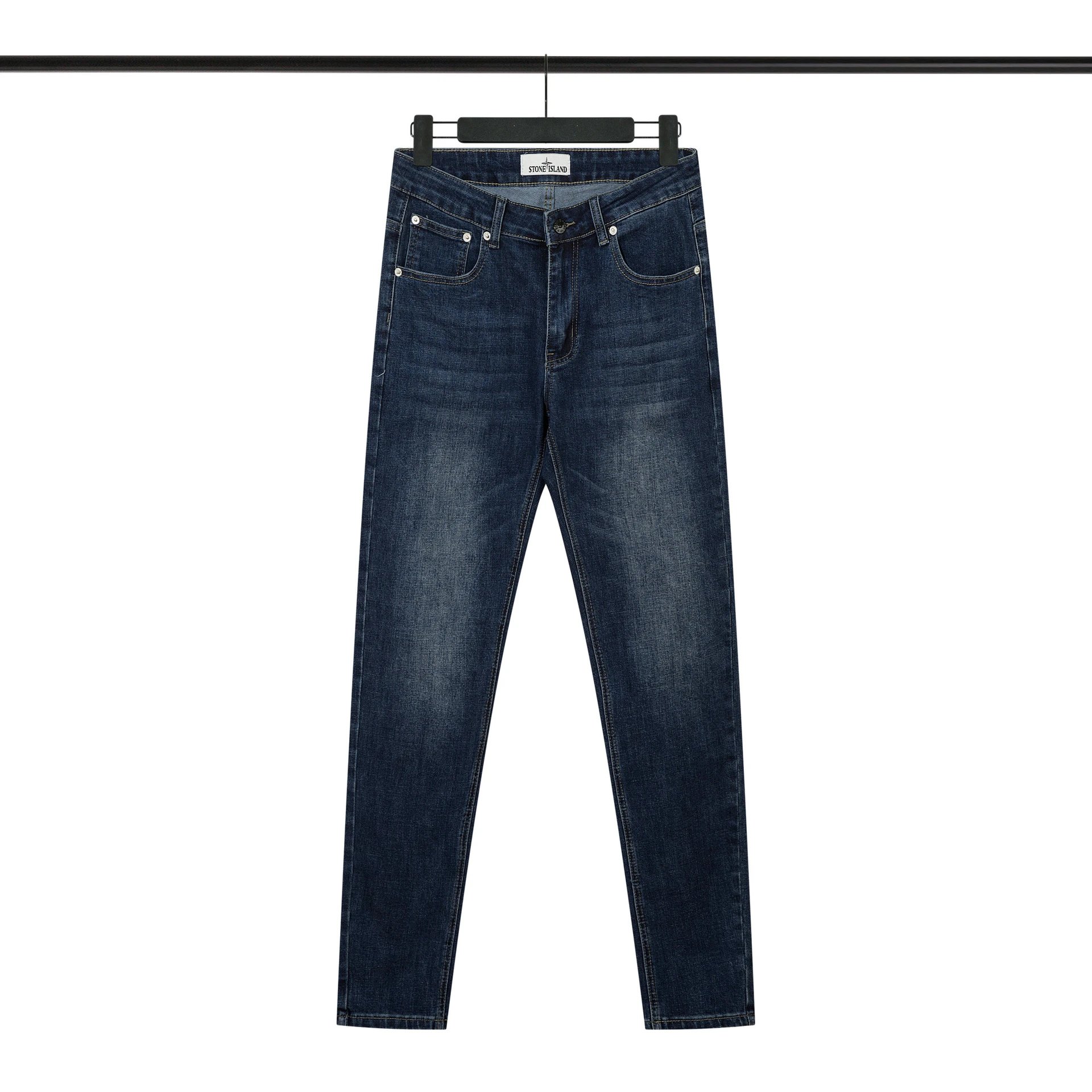 Compass Badge Water-Washed Slim Jeans photo 3
