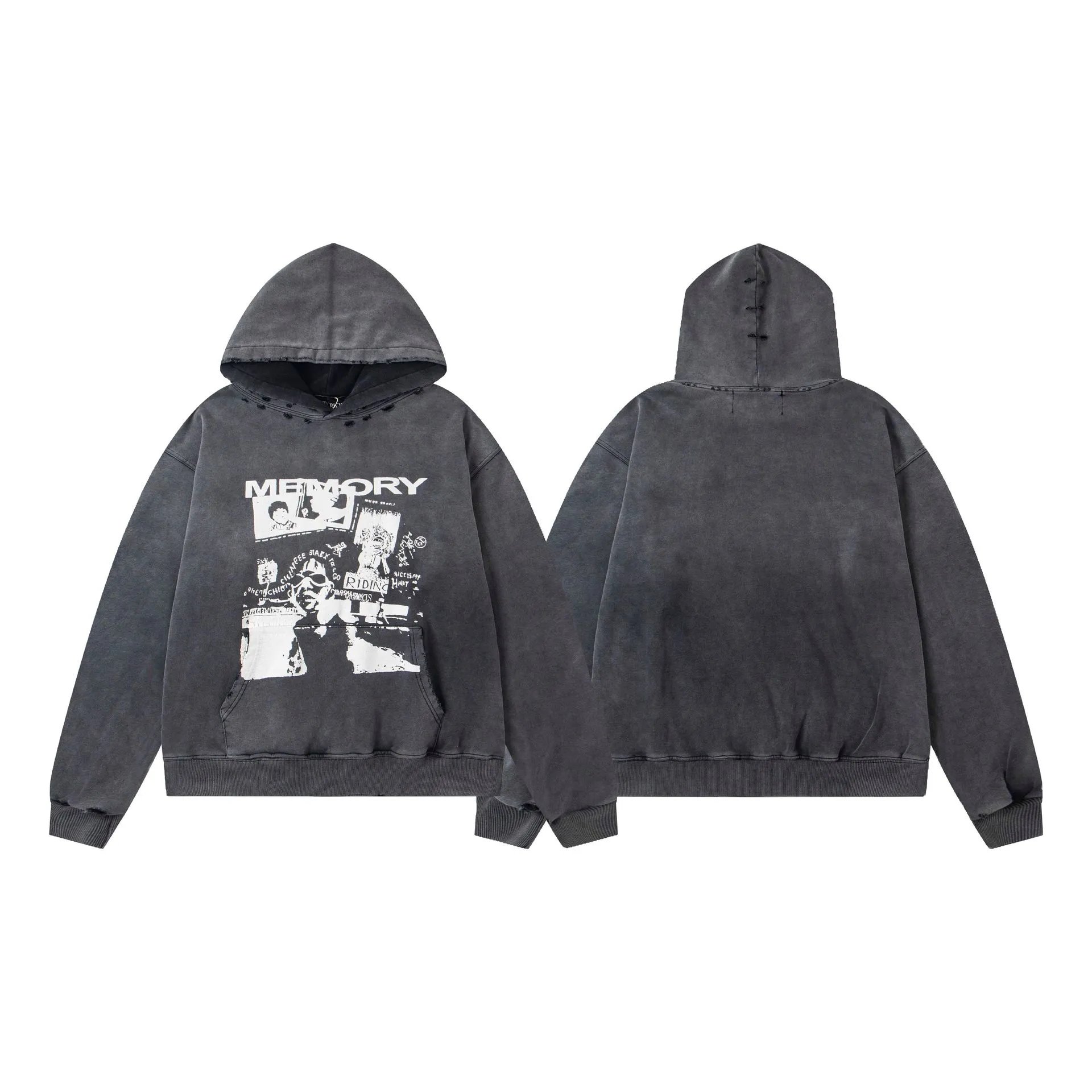 Enfants Riches Déprimés Hoodies & Sweatshirts Graphic Zip-Up — ER 856 Black Hooded Sweat