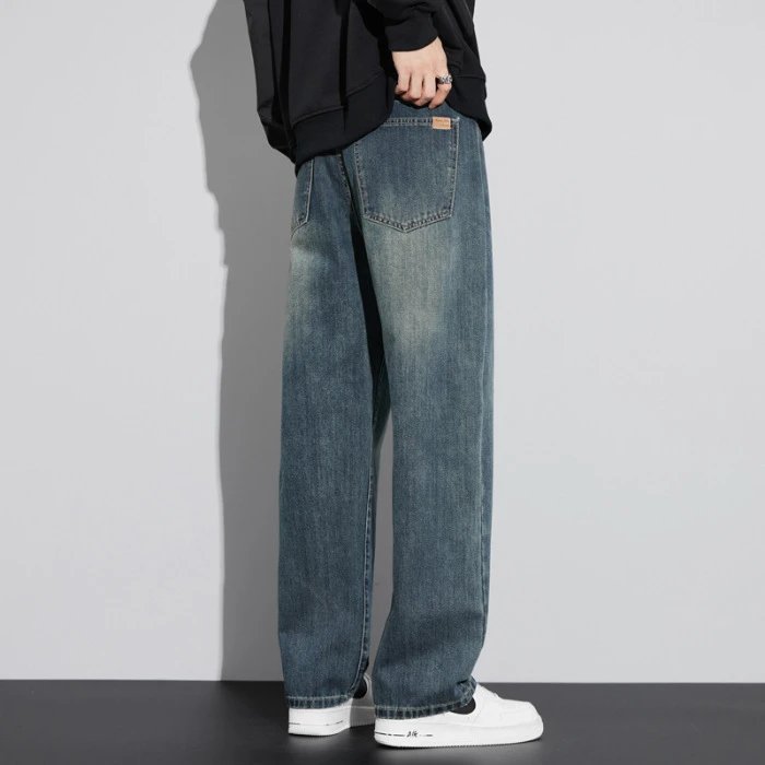 Thick Denim Jeans Relaxed Straight Leg photo 2