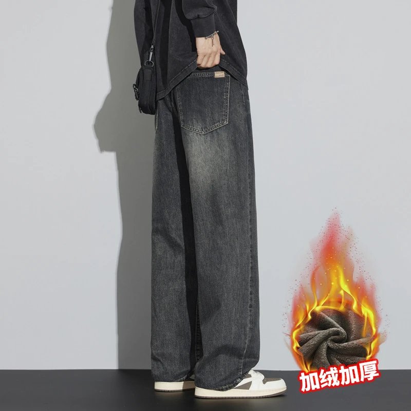 Thick Denim Jeans Relaxed Straight Leg photo 4