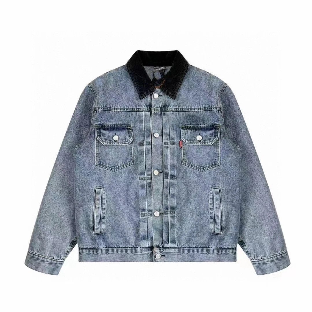 Embossed Denim Jacket photo 2