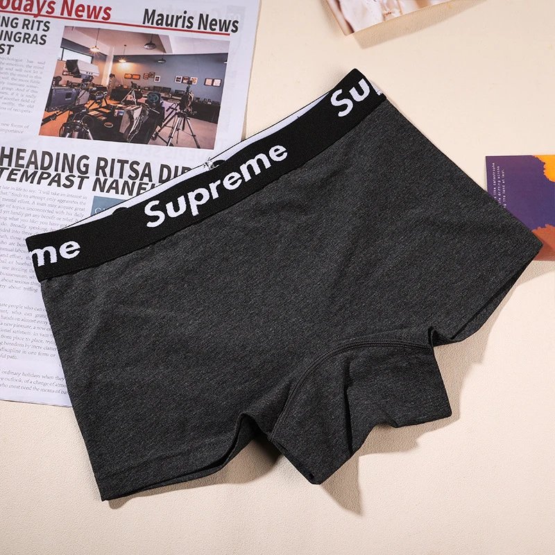 Supreme Underwear Logo Waistband Boxer Briefs — Dark gray