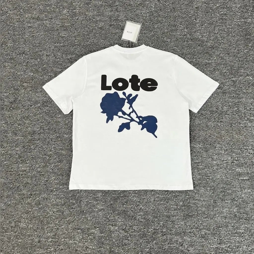 Blue Rose Print Casual T-Shirt photo 3