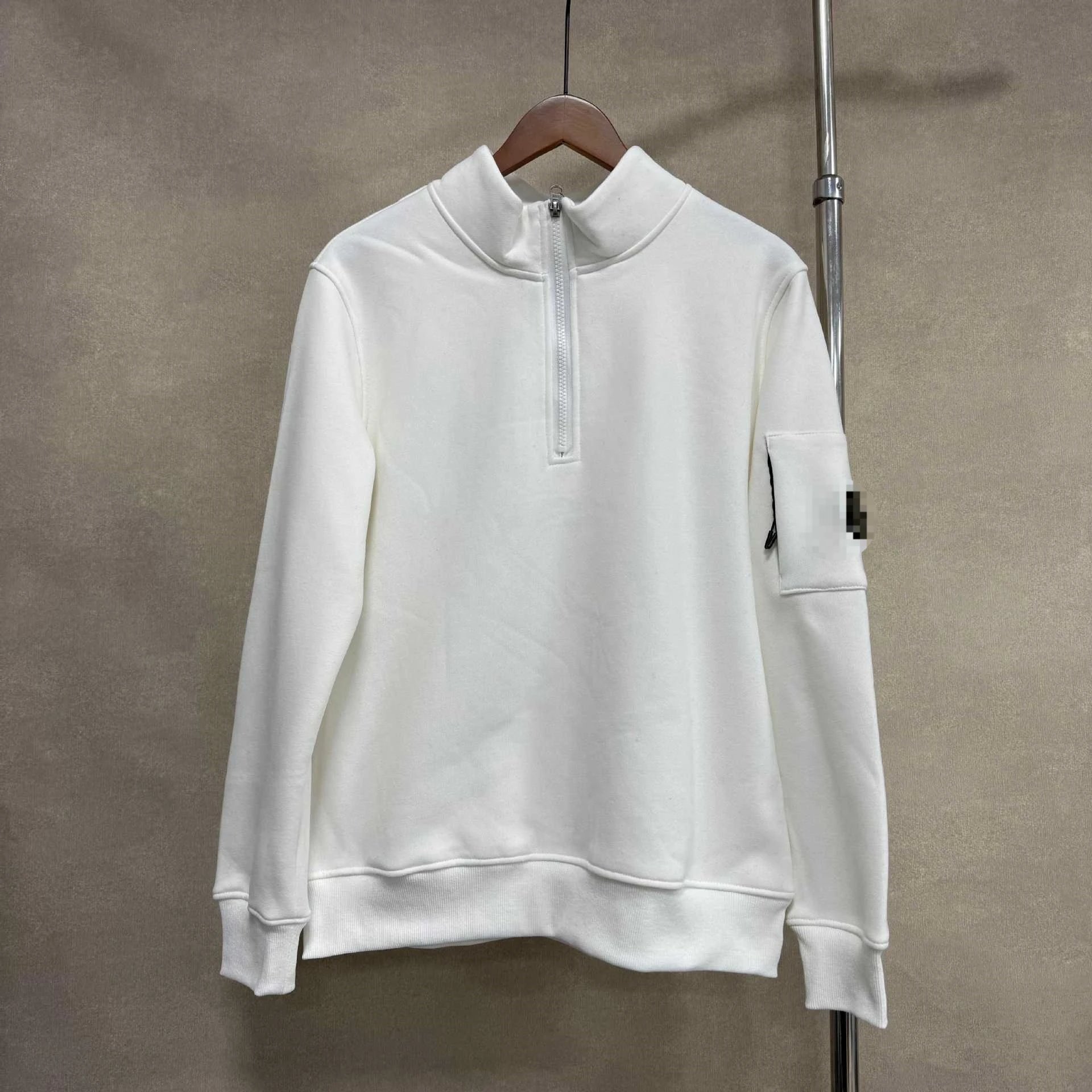 Lens Badge Half-Zip Mock Neck Sweatshirt photo 2