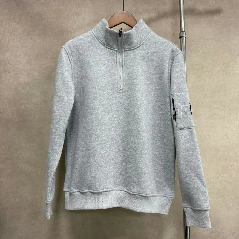 Lens Badge Half-Zip Mock Neck Sweatshirt photo 4