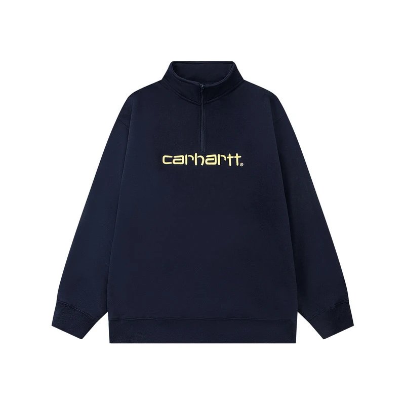 Half-Zip Letter Embroidery Hoodie photo 6