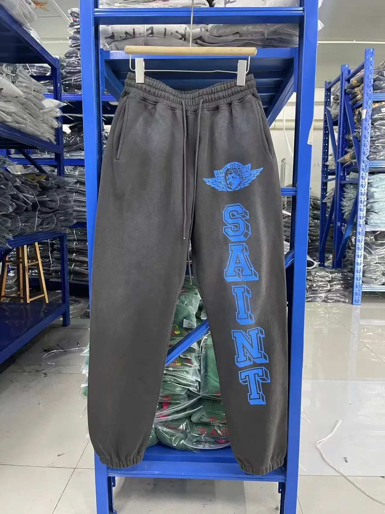 Washed Distressed Sweatshirt and Sweatpants Set photo 8