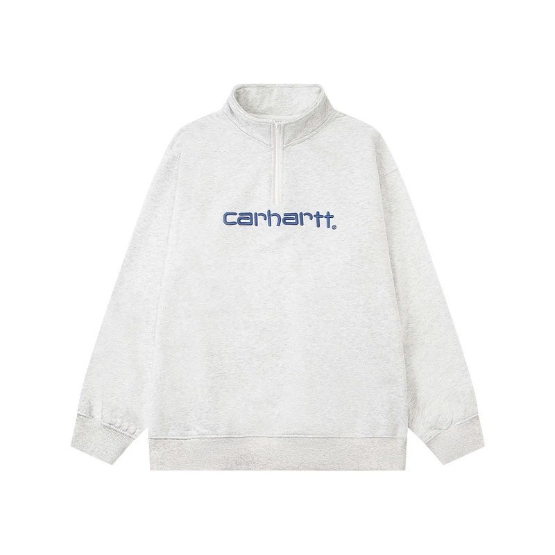 Half-Zip Letter Embroidery Hoodie photo 7