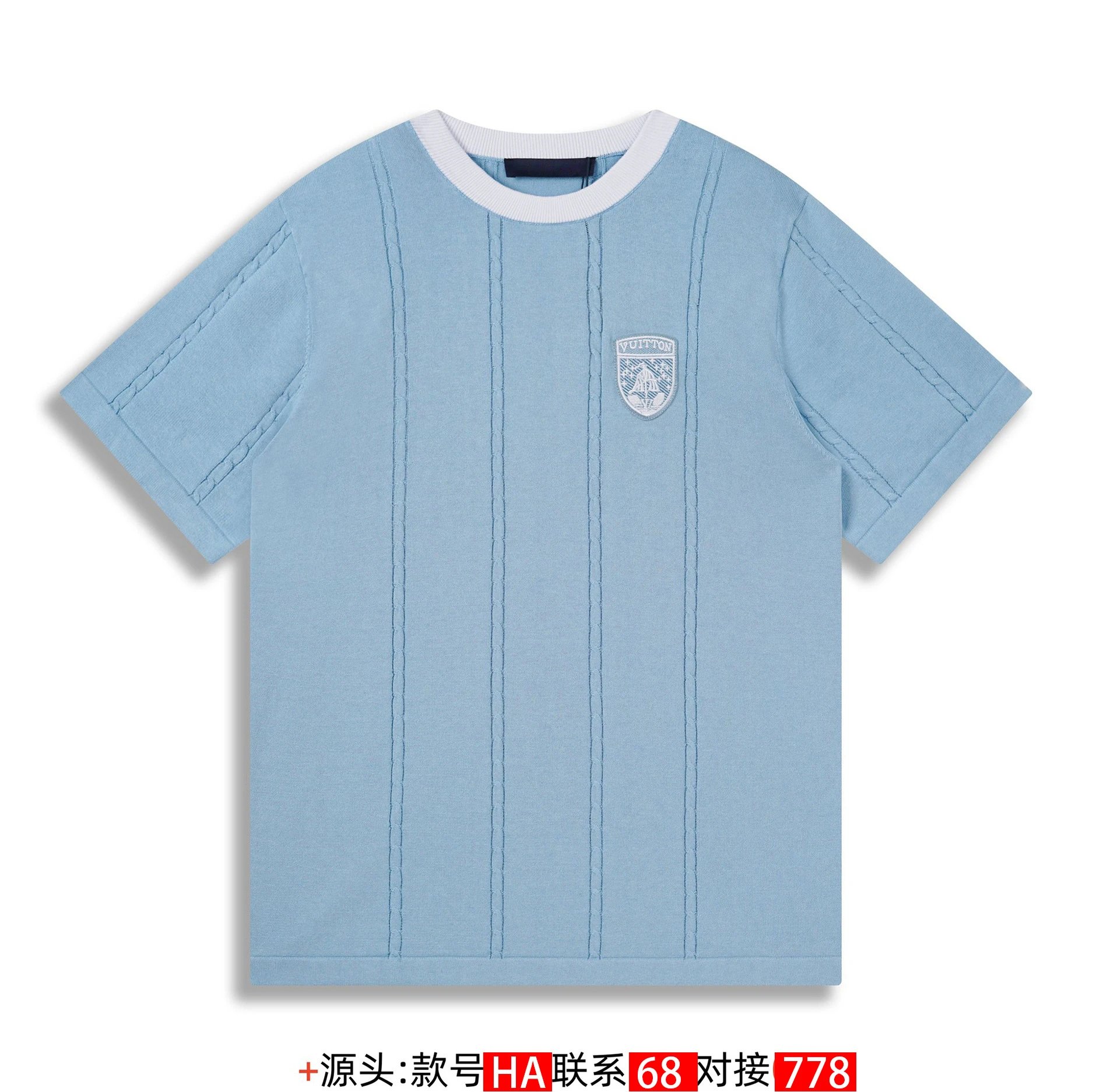 Color Block Knit Short Sleeve Top photo 5