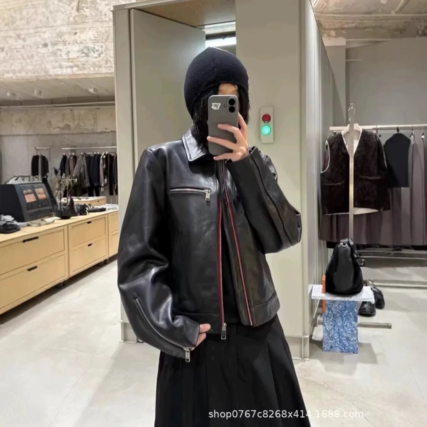 Napoleon Cross Leather Jacket photo 3