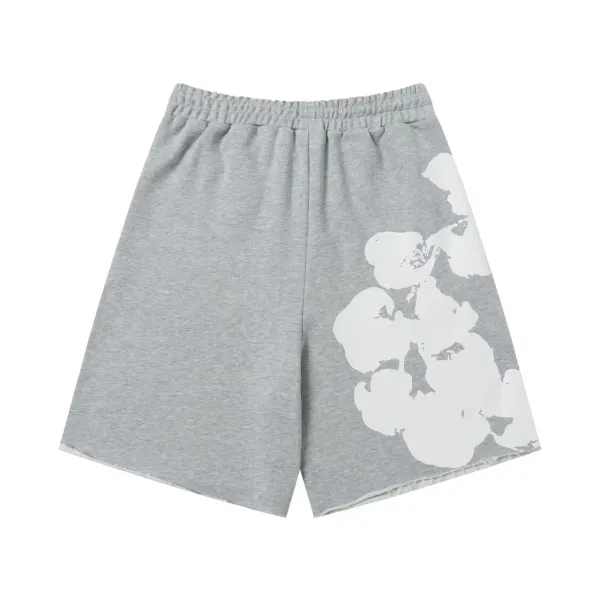 Off-White Cotton Poplin Shorts Black White Abstract Print Shorts - 25