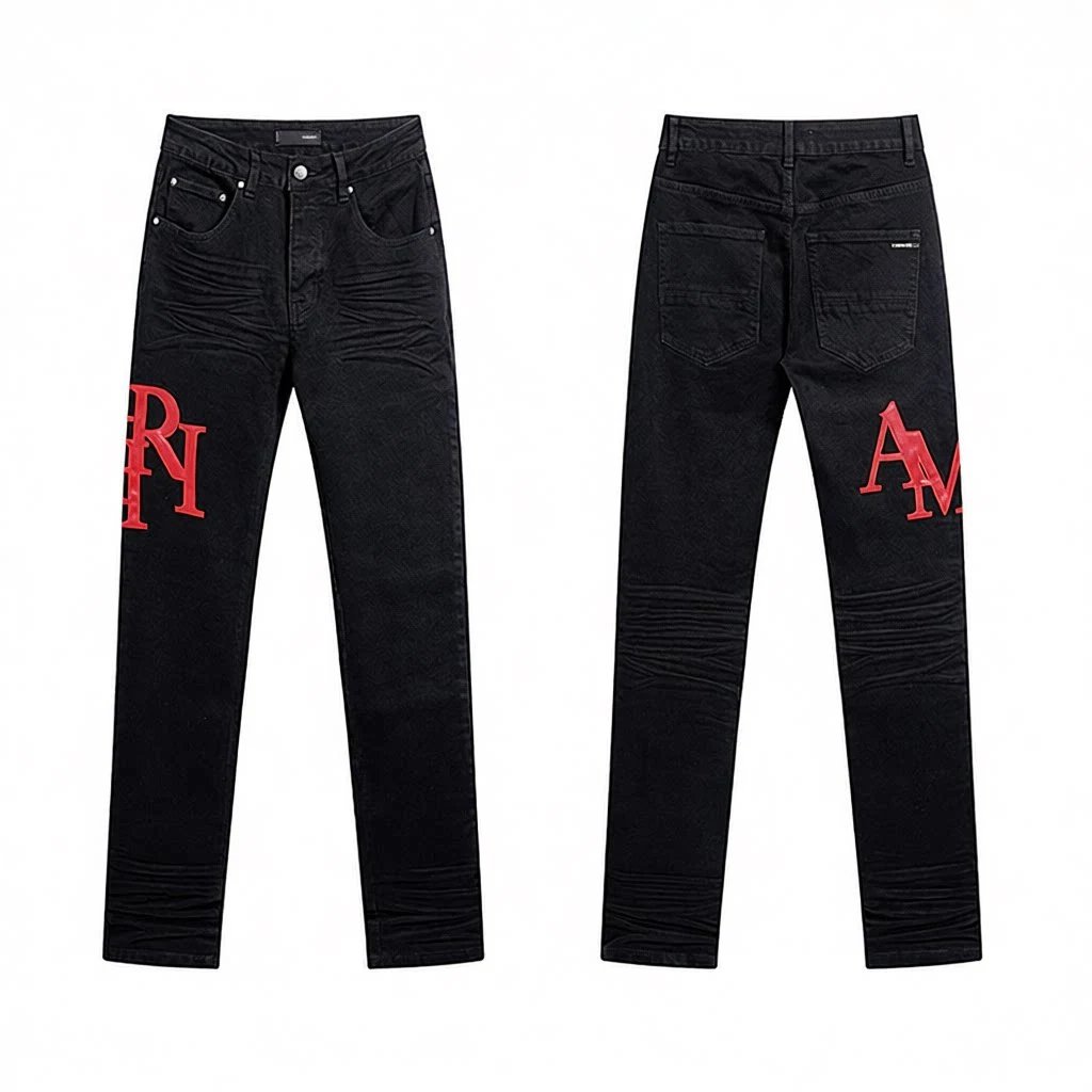 Ink Splatter Distressed Jeans