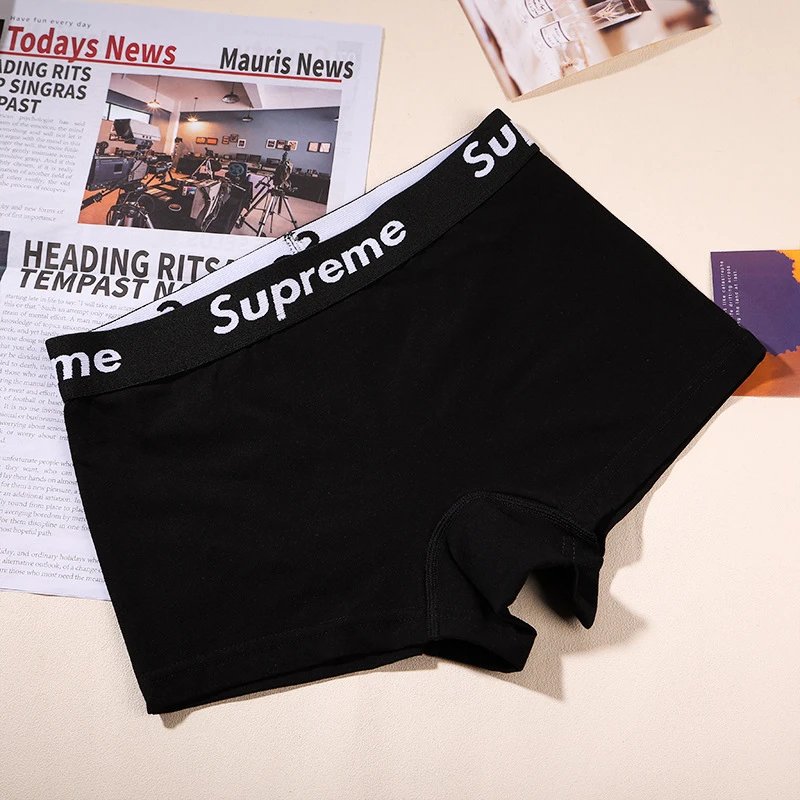 Supreme Underwear Logo Waistband Boxer Briefs — Black