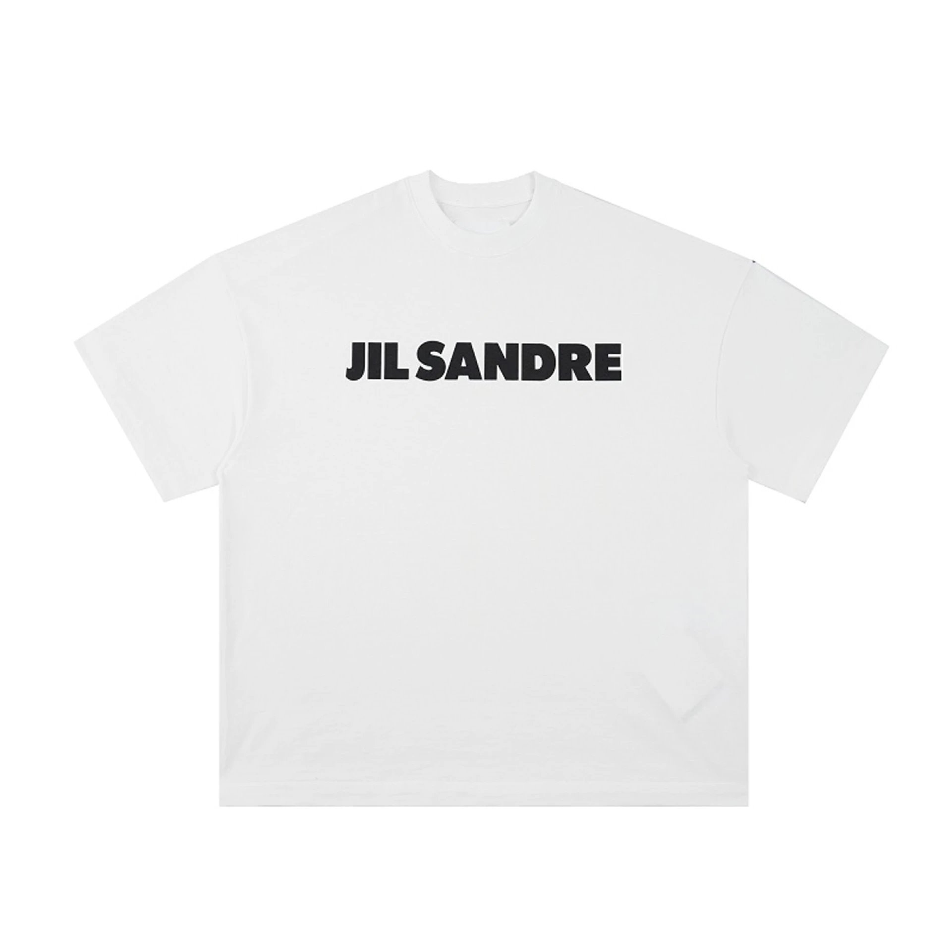 White Short Sleeve T-Shirt Unisex Loose photo 2