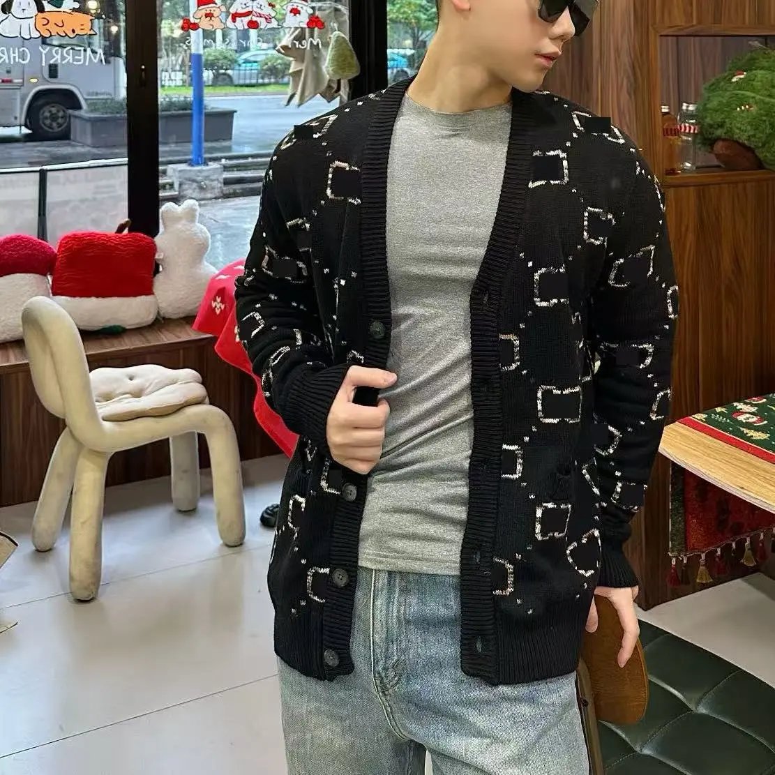 Interlocking Jacquard Knit Cardigan photo 5
