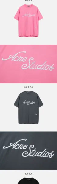 Acne Studios Signature Logo T-Shirt Black - 20