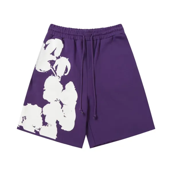Off-White Cotton Poplin Shorts Black White Abstract Print Shorts - 22