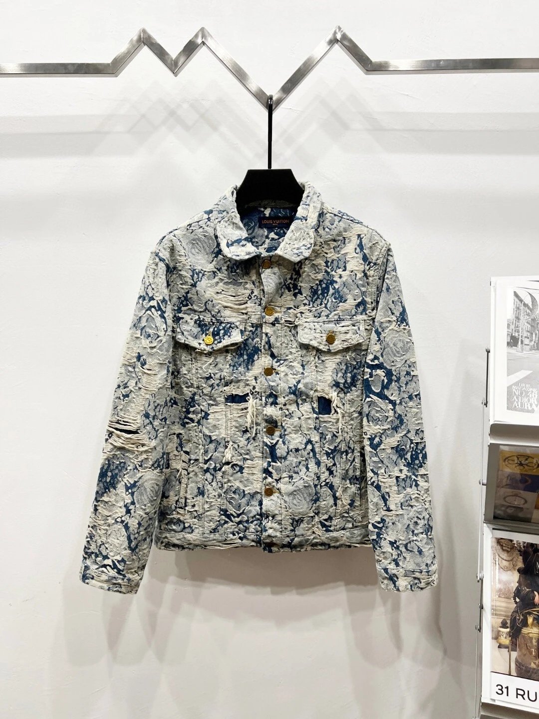 Washed Distressed Denim Jacket photo 6